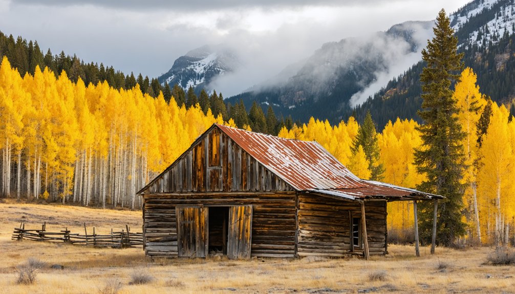autumn ghost town exploration