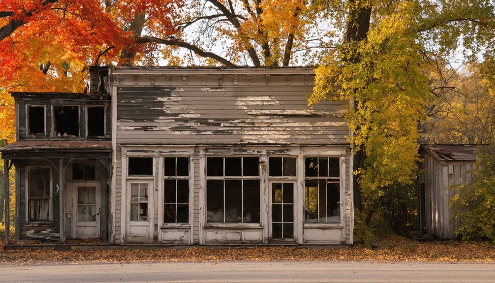 autumn ghost town road trip