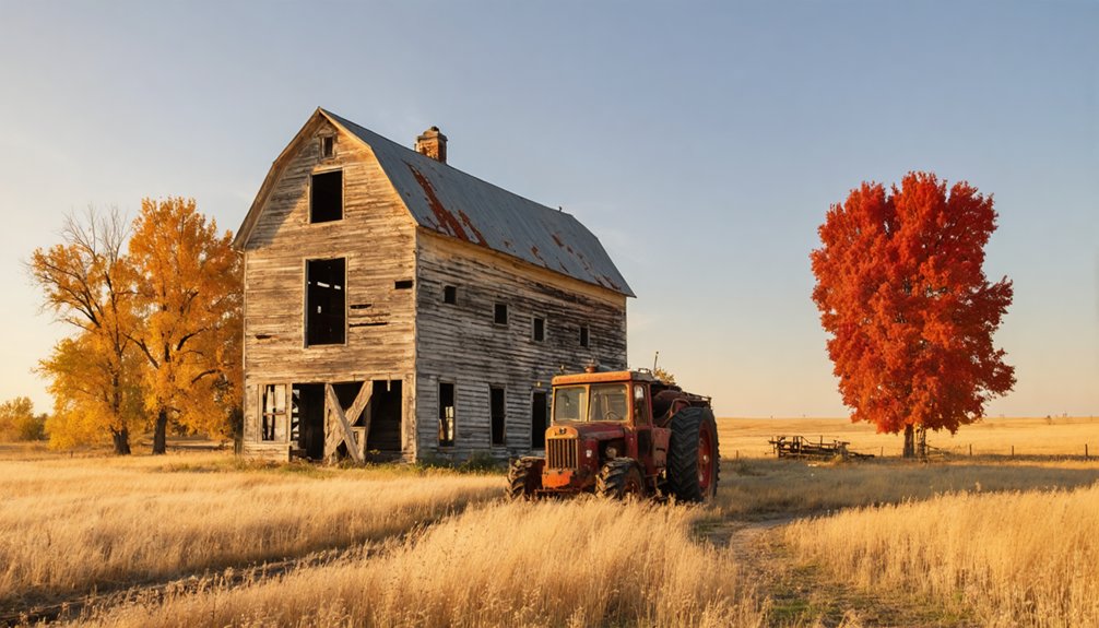 autumn ruins and prairie exploration