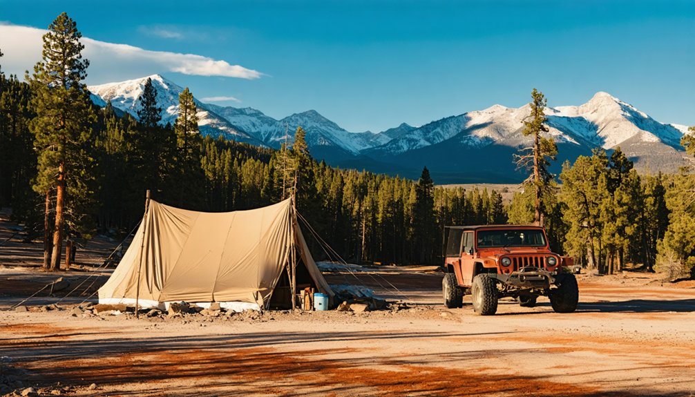 comfortable spring and fall camping