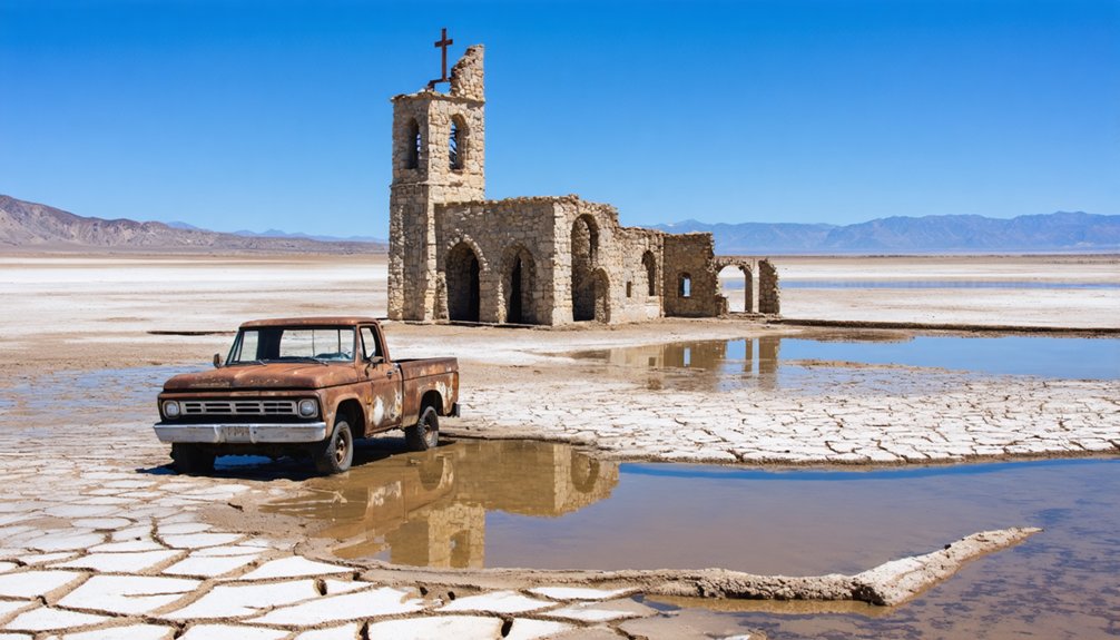 drought reveals sunken settlements