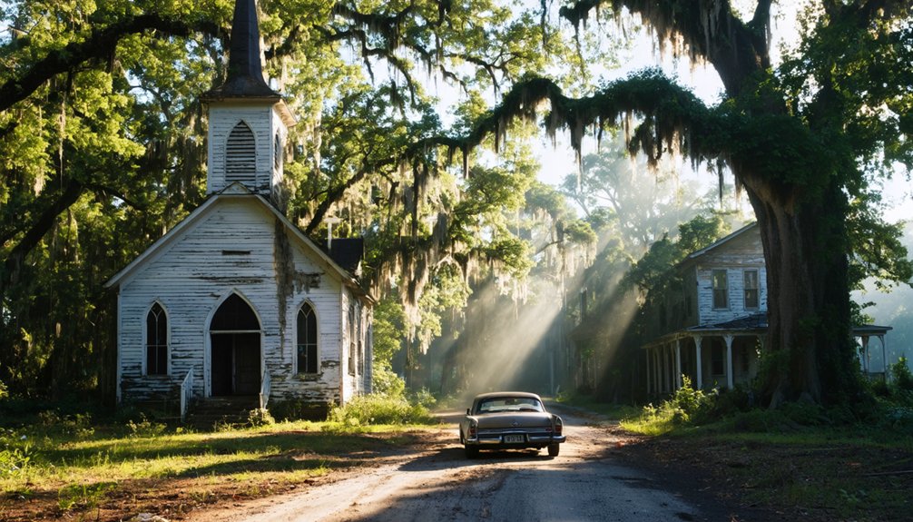 fake town turned haunted ruin