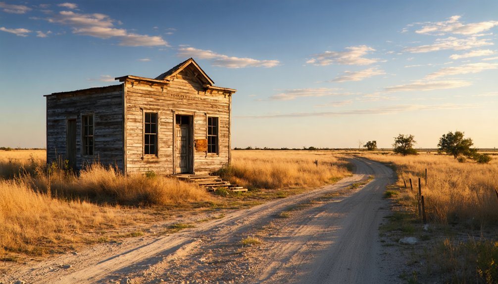 frontier settlement thriving past abandoned present