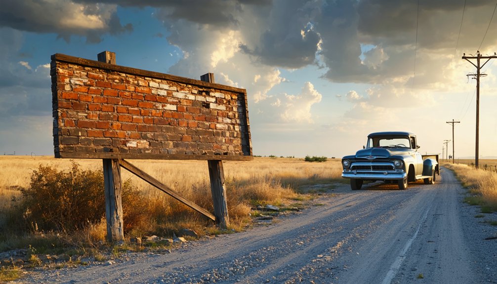 ghostly abandoned prairie hamlet