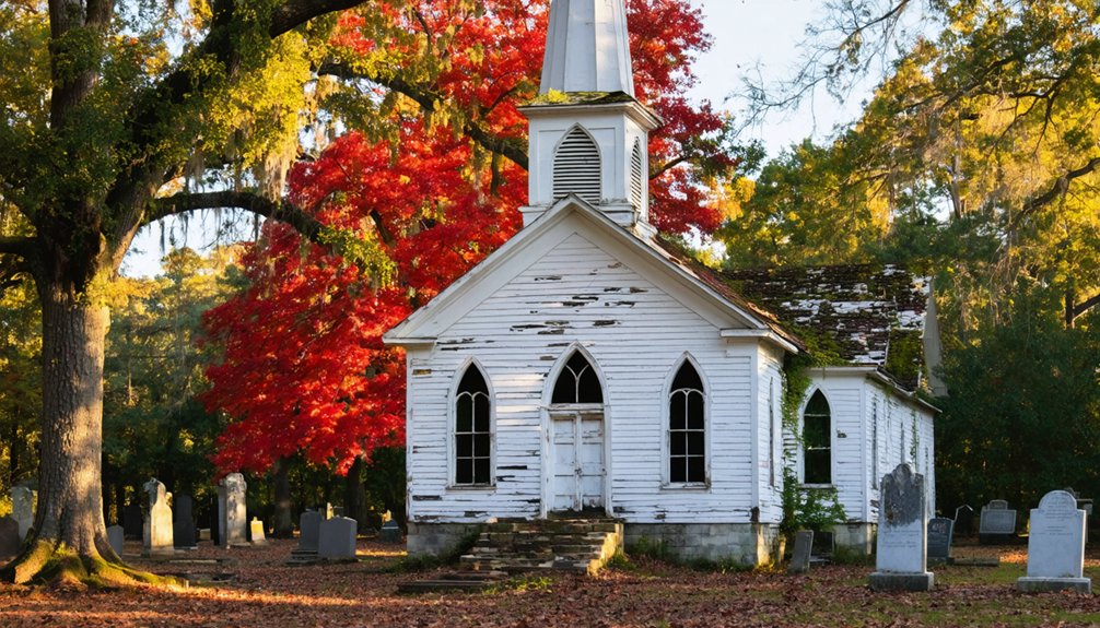 ghostly historic church architecture