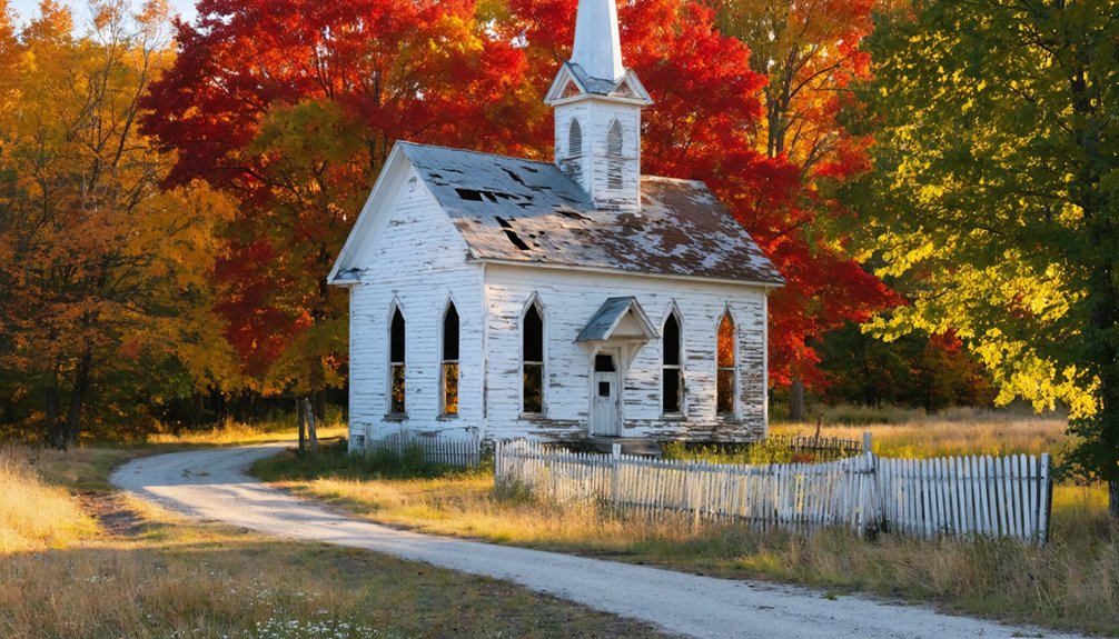 haunted autumnal deserted towns
