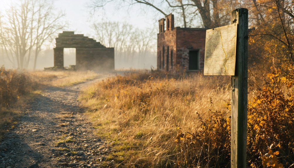 hiking through historic river corridor