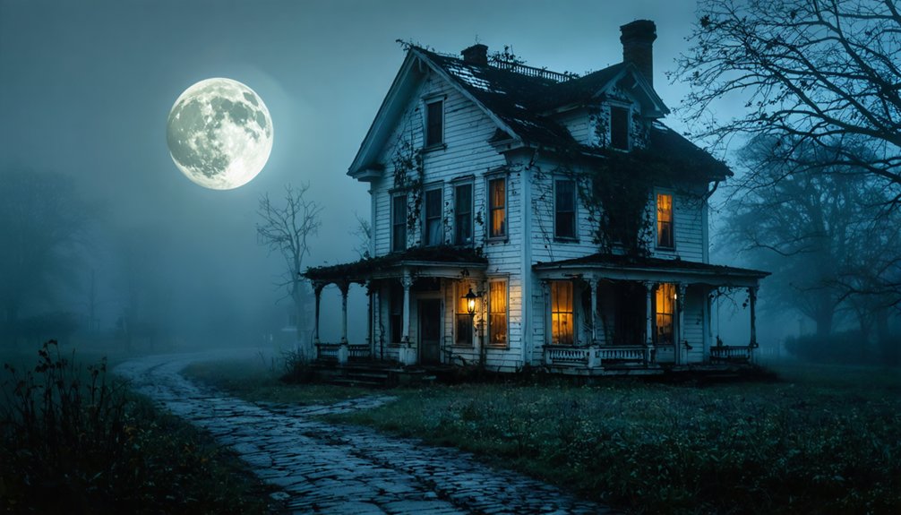 historic inn with fire charred stones