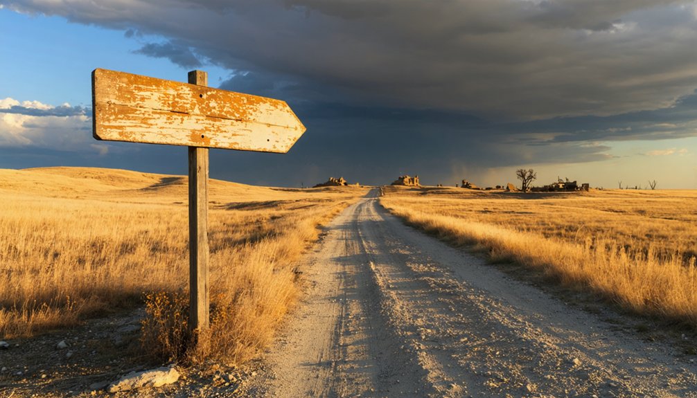 prairie ghost town remnants