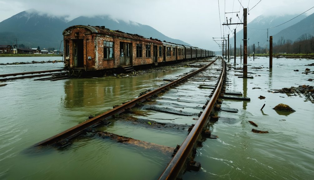 railroad junction disaster site