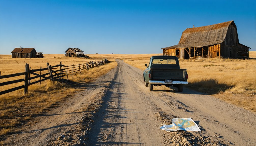 remnants of 1877 gold rush community