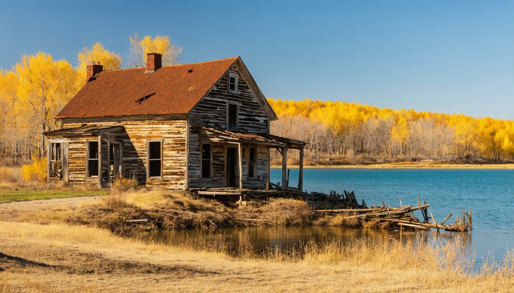 submerged towns beneath lake