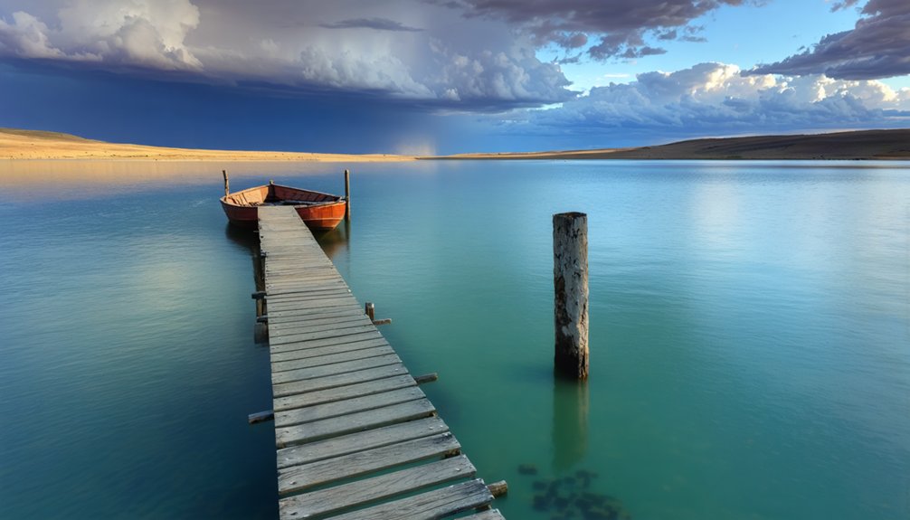 unpredictable water level exposes buried town