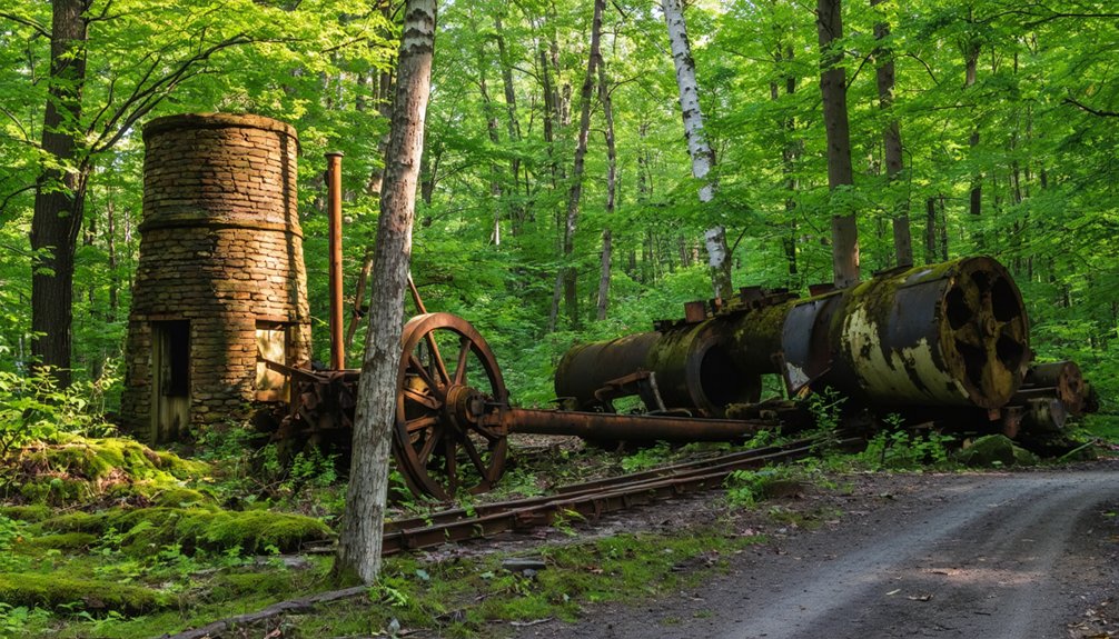 vanished lumber camps reclaimed by wilderness