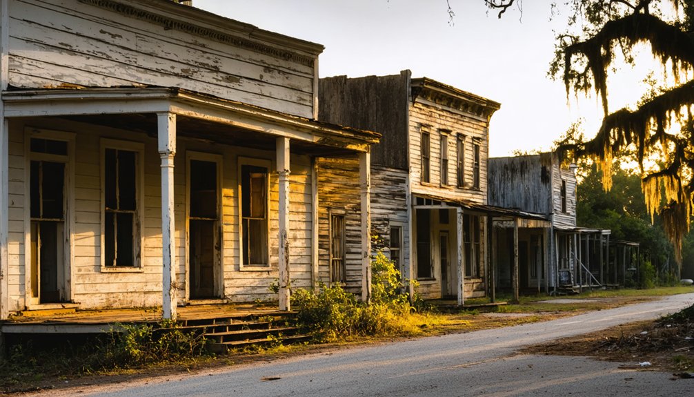 weathered abandoned movie set