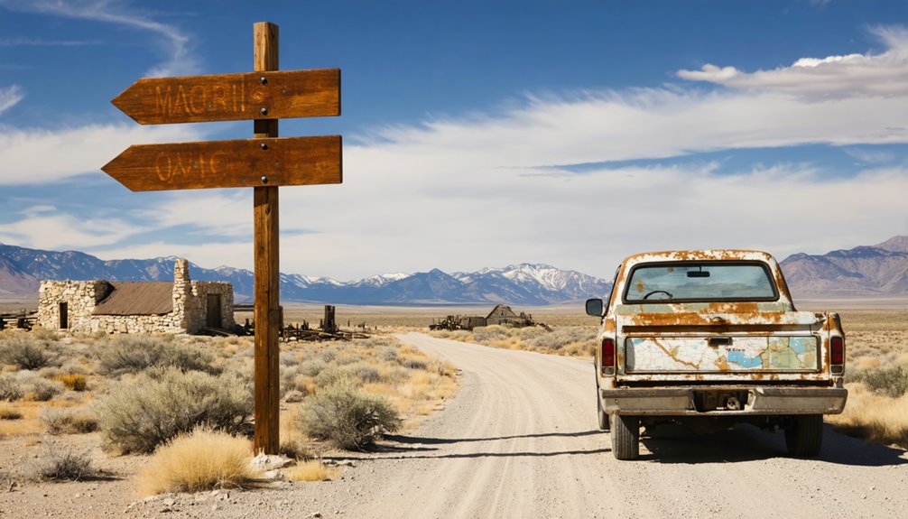 weathered mining relics in ghost towns