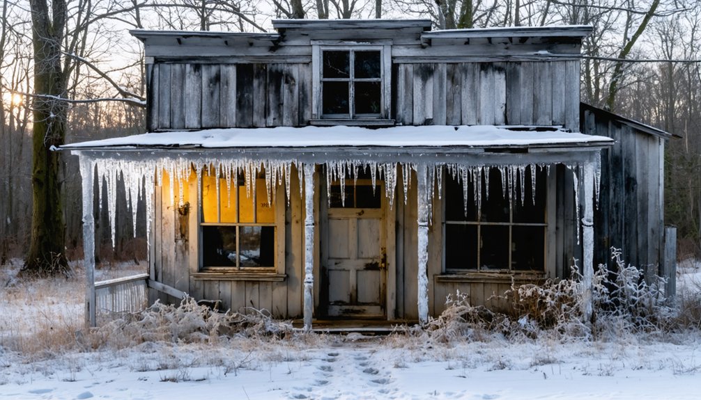 winter ghost town exploration