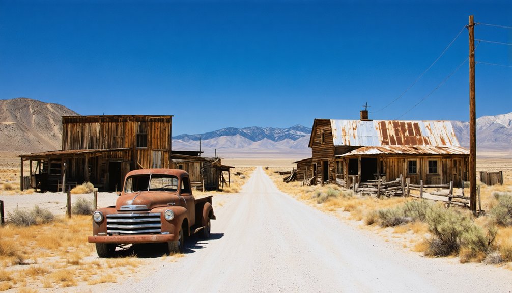abandoned nevada town road trip