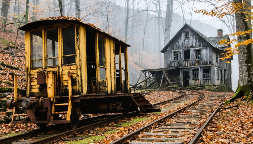 decaying industrial mining communities and ruins