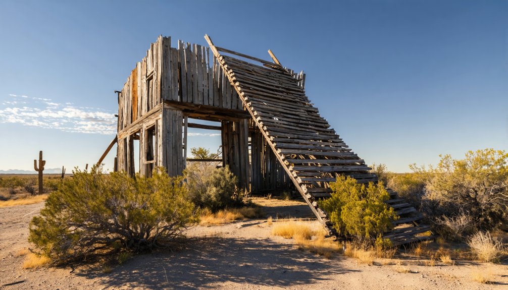 decaying structures natural lighting texture contrast disorienting perspectives
