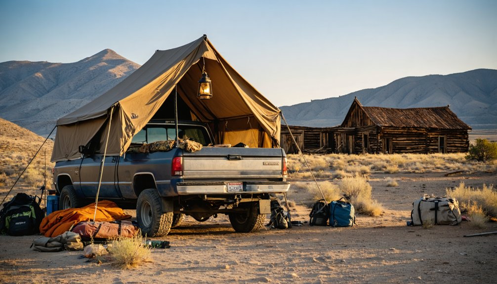 diverse camping options for ghost town