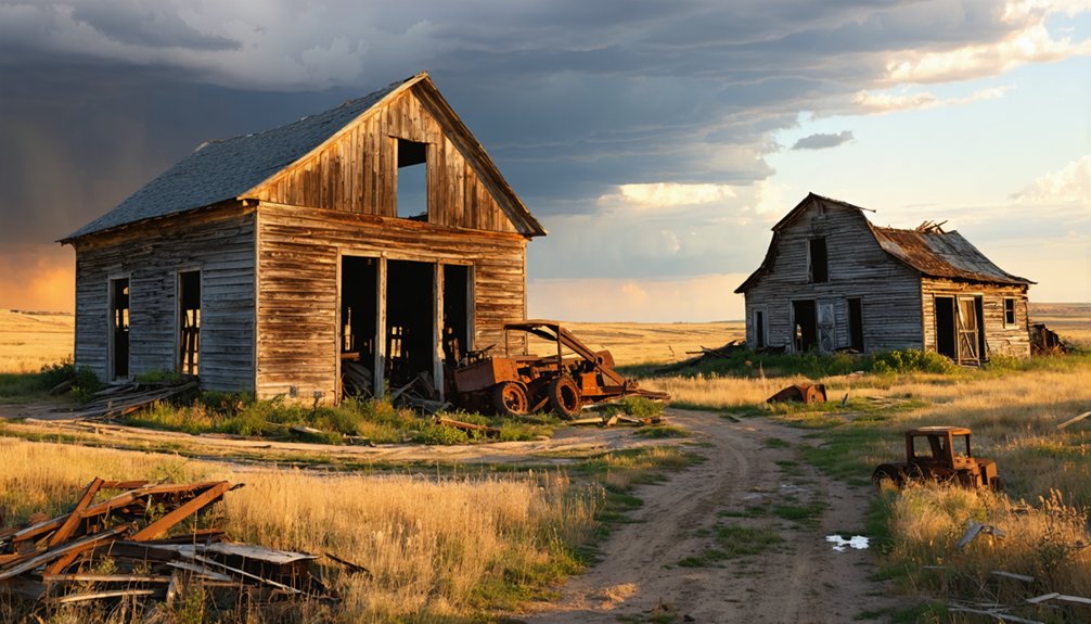 faded ruins forgotten frontier desolate landscape vestiges of history