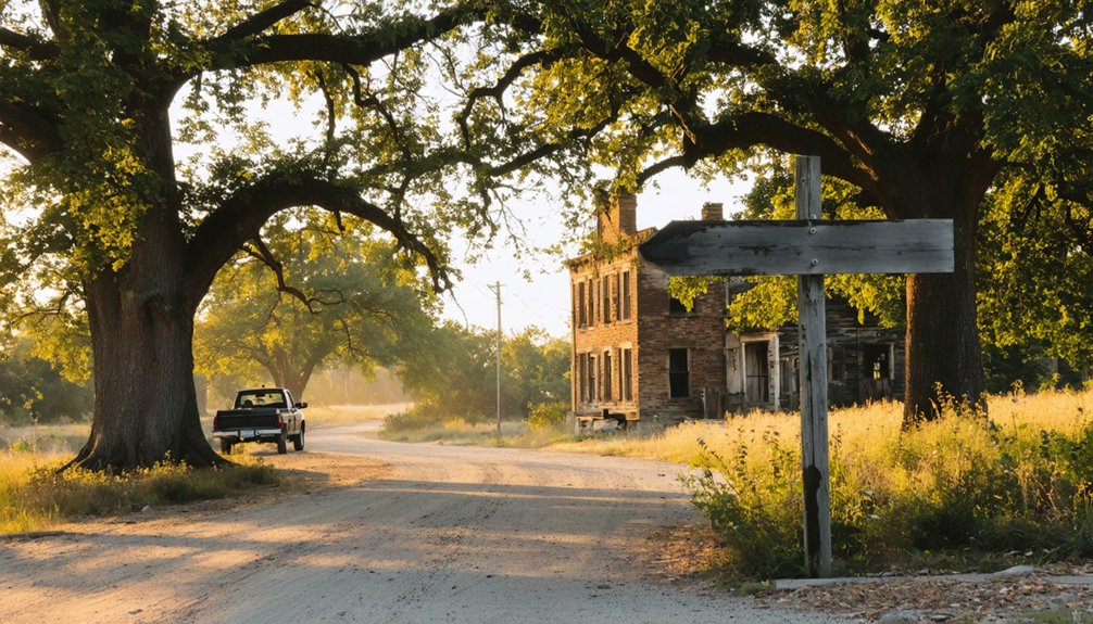 flourishing oasis amidst abandoned ruins