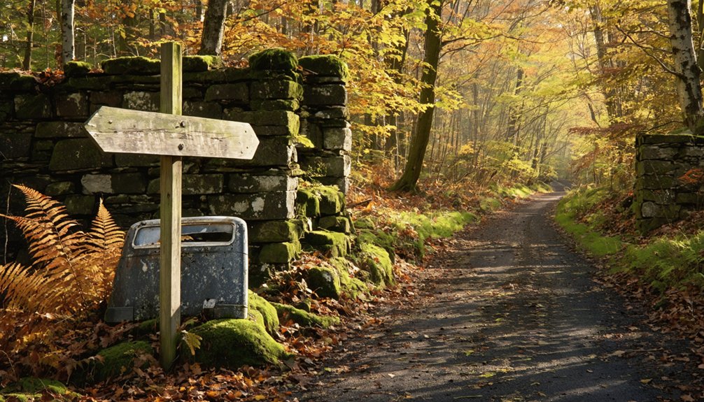 ghostly hamlet in autumnal vermont