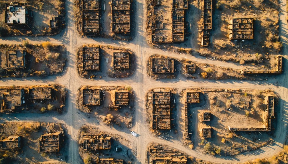 grid layout railroad remnants