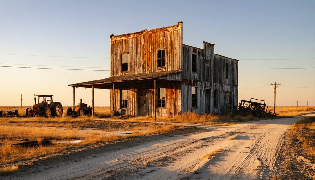 haunting abandoned architectural silhouettes