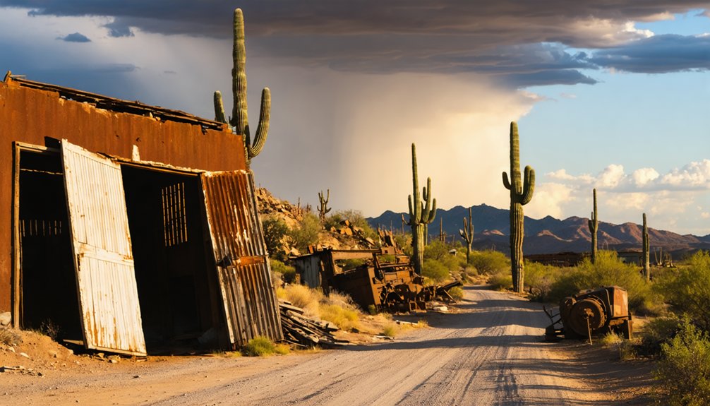 hilltop s concrete foundations stone walls scattered remains