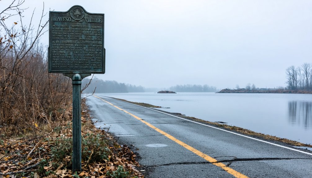 historical marker overlooking belleville lake