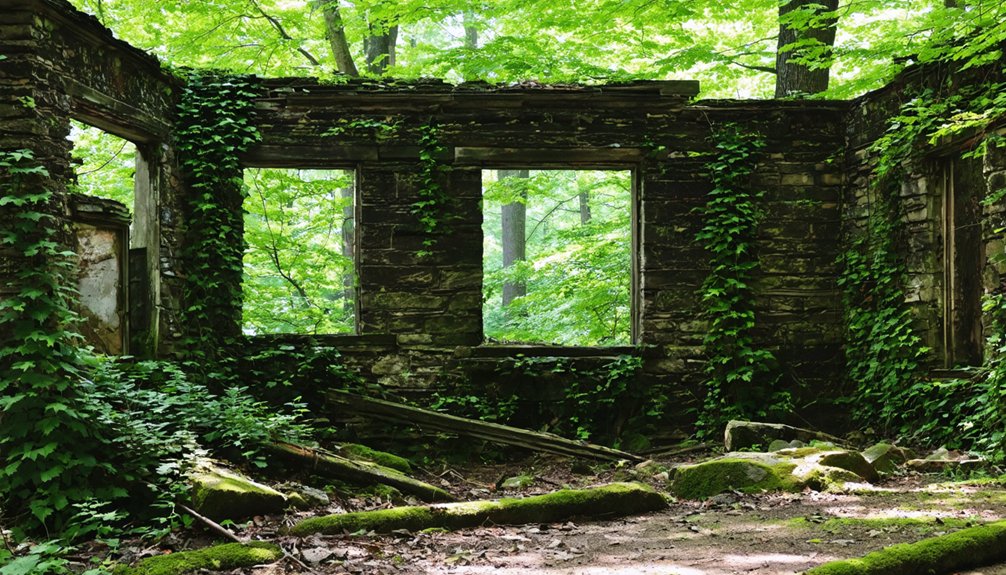 mining remnants still visible