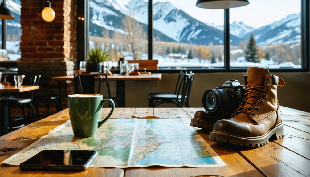 modern mountain base camp