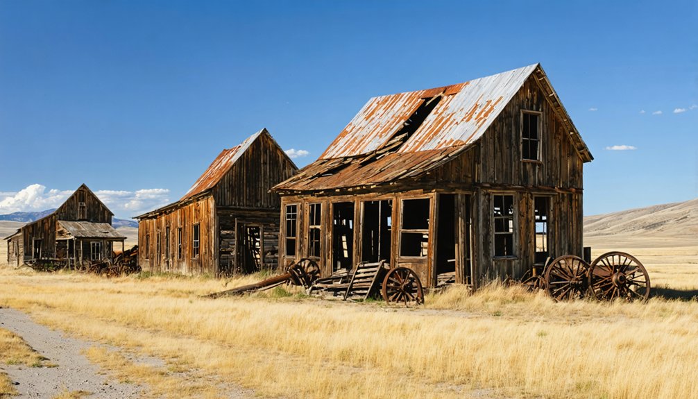 photogenic mining ruins in wilderness