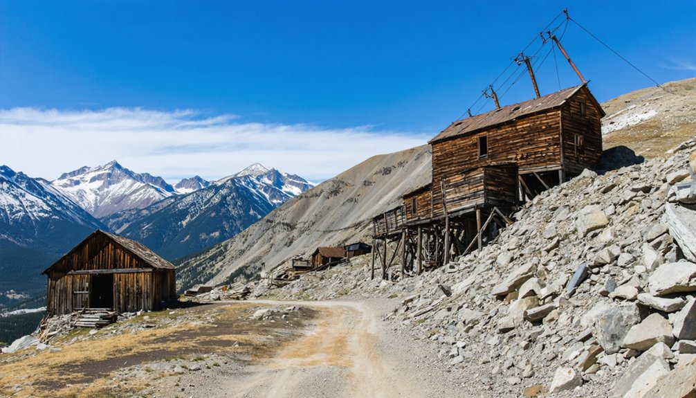 prosperous remote alpine mining settlement