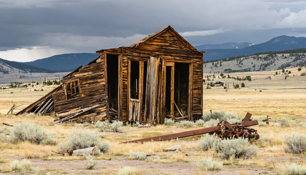 solitary granite pyramid on windswept prairie