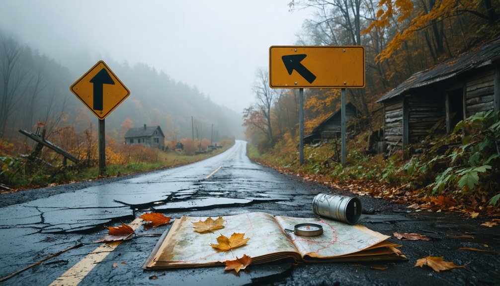 spooky abandoned town road trip