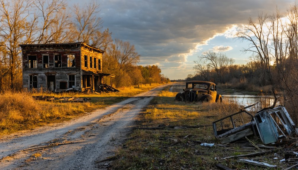 thriving river town abandoned