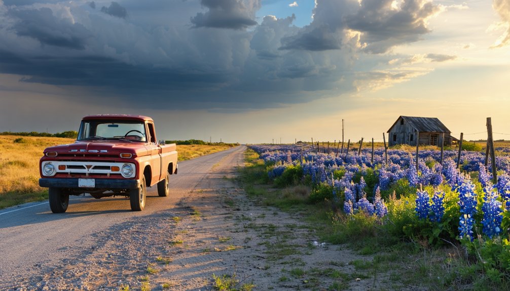 unpredictable bluebonnet bloom based on rainfall