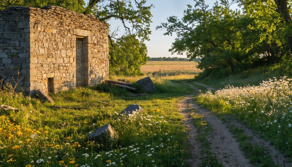 vanished hilltop community along ancient trails
