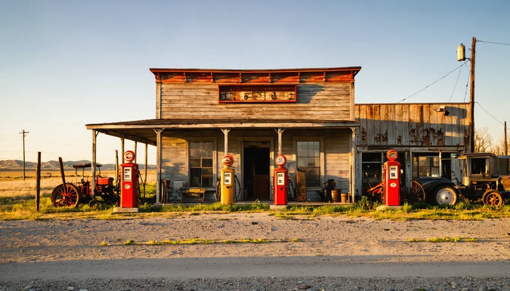 vibrant ghost town living sculpture