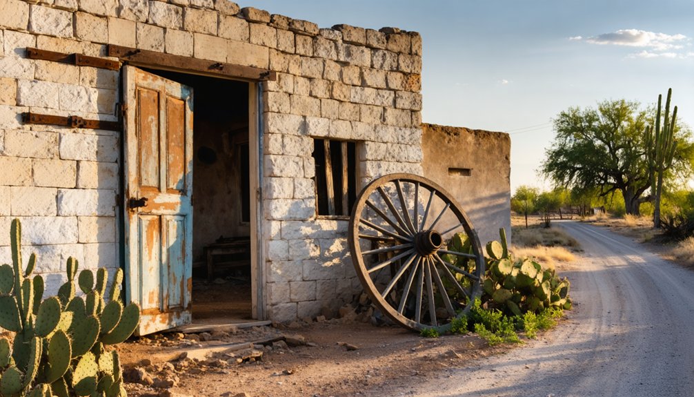 weathered frontier settlement remnants preserved