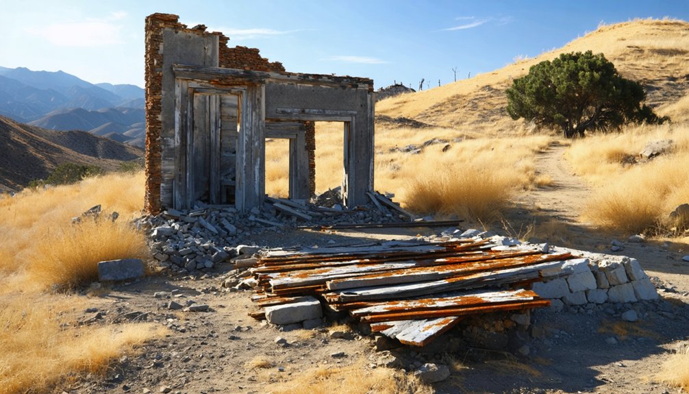 crumbling ruins and cemetery