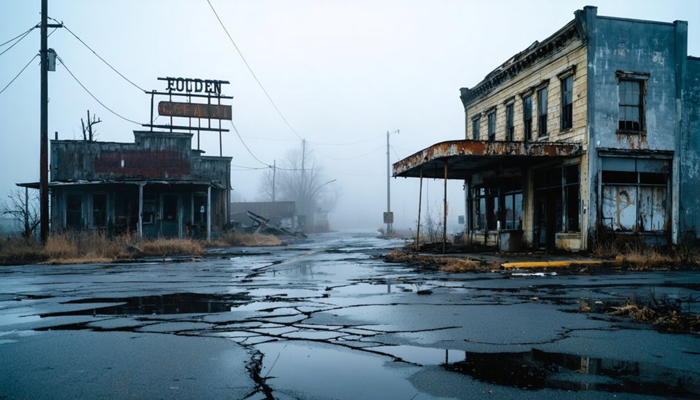 foggy autumn road trip