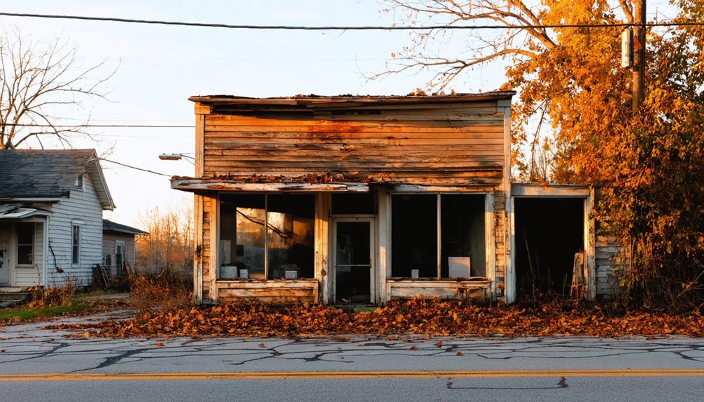 haunting autumn ghost town