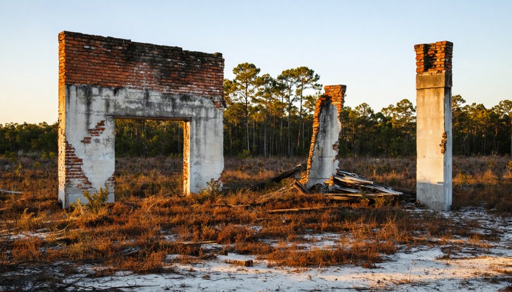 nature reclaimed historical landscape remnants