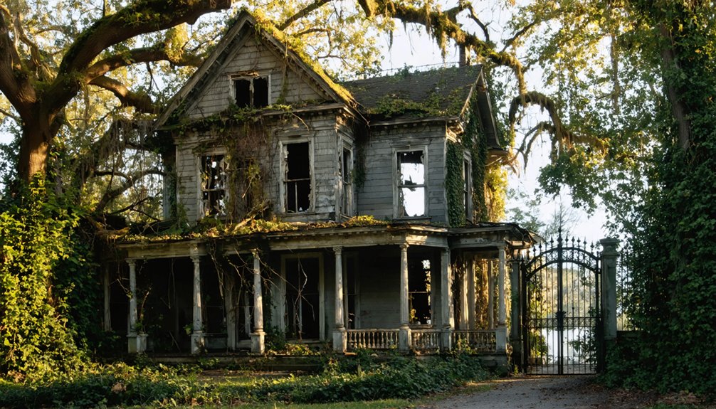 nature reclaims abandoned mansion