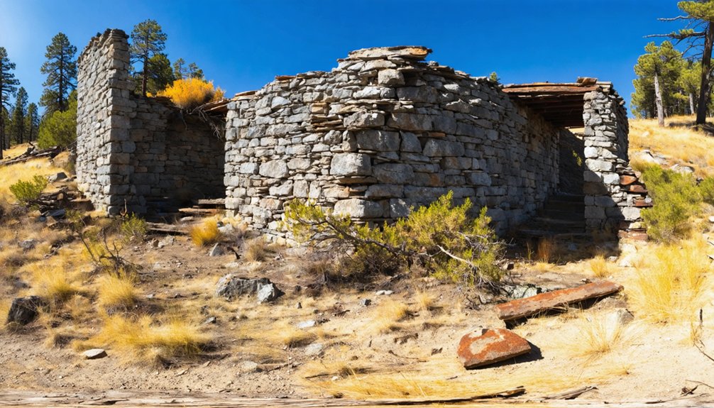 remnants of gold mining