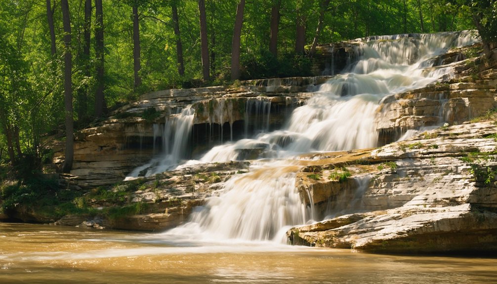scenic waterfall roadside stop
